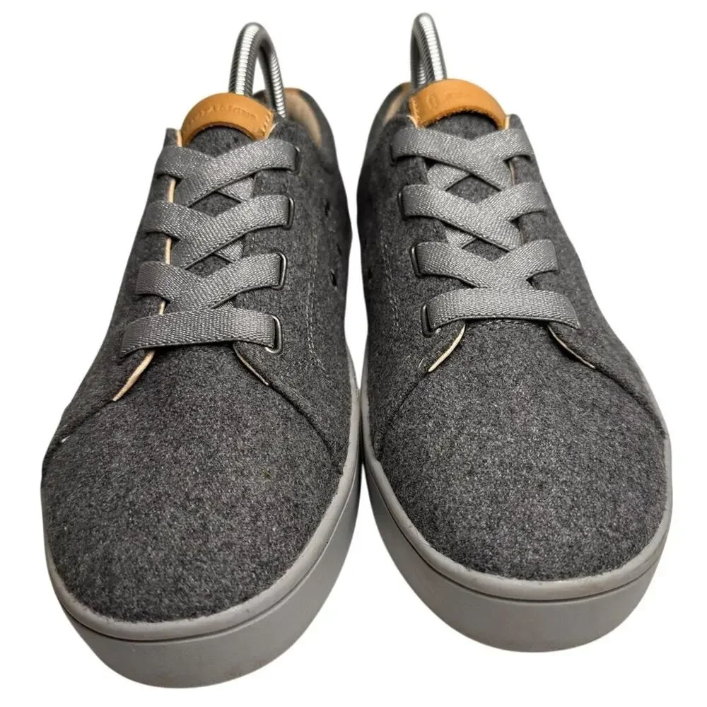 Revitalign Malibu Sparkle SlipOn Gray Wool Orthodic Sneakers Women 9D QVC Casual